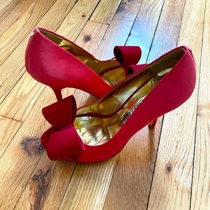 Ted Baker Hot Pink and Red Bow Toe Heels